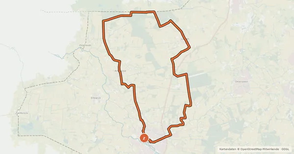Kartenübersicht der Radroute NaturTour 2
