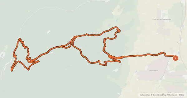 Kartenübersicht der Radroute Naturtrail