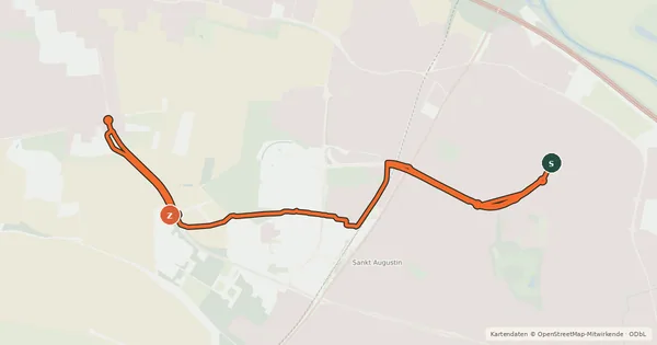 Kartenübersicht der Radroute Nebenroute 1b