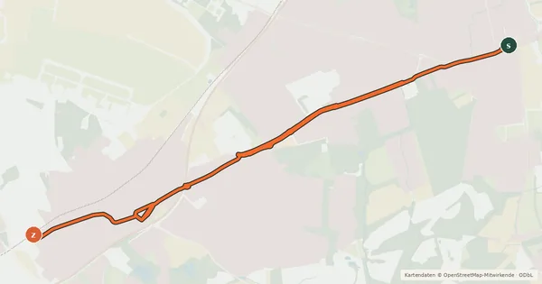 Kartenübersicht der Radroute Nebenroute 2a
