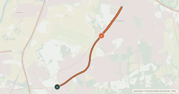 Kartenübersicht der Radroute Nebenroute 4b
