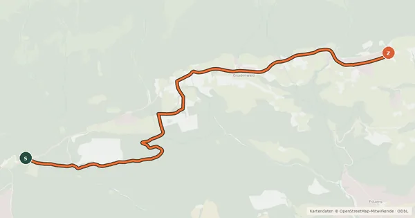 Kartenübersicht der Radroute Neißweg