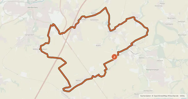 Kartenübersicht der Radroute Nessa Radweg