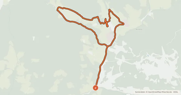 Kartenübersicht der Radroute Neuberg Runde SW09