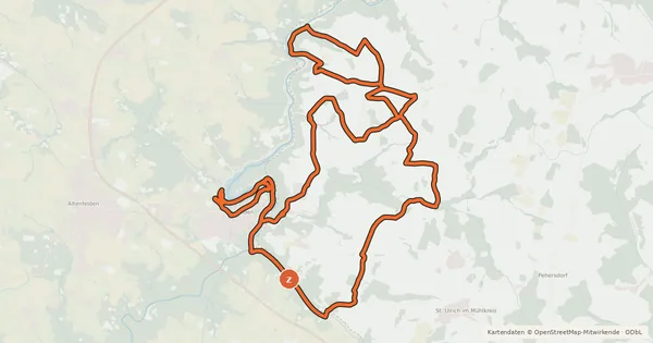 Kartenübersicht der Radroute Neufelden-Runde