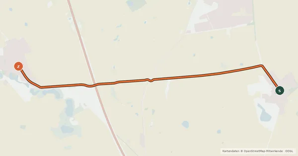 Kartenübersicht der Radroute Neuruppin (05) - Neuruppin (36)