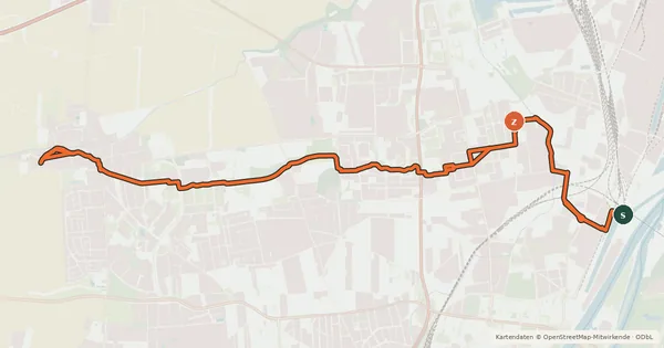 Kartenübersicht der Radroute Neustadt Radweg