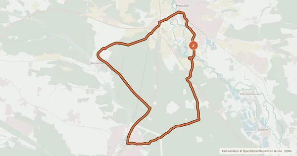 Kartenübersicht der Radroute NEW 19 - Durch den Bürgerwald