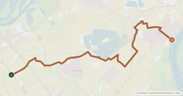 Kartenübersicht der Radroute NiederRheinroute-V017
