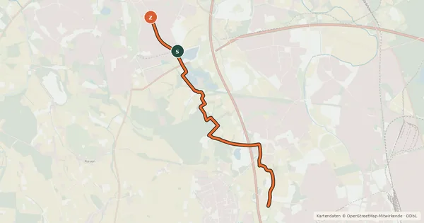 Kartenübersicht der Radroute NiederRheinroute-V041