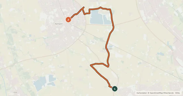 Kartenübersicht der Radroute NiederRheinroute-V056