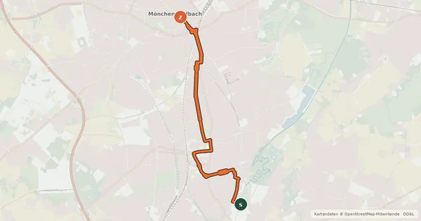 Kartenübersicht der Radroute NiederRheinroute-V067