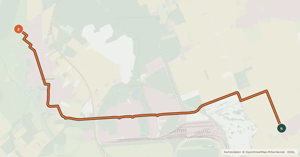 Kartenübersicht der Radroute NiederRheinroute-V071