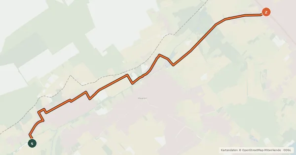 Kartenübersicht der Radroute NiederRheinroute-V087