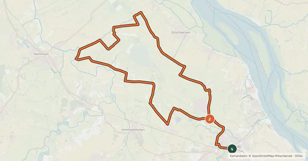 Kartenübersicht der Radroute Niedersächsiche Milchstraße Rundtour 2