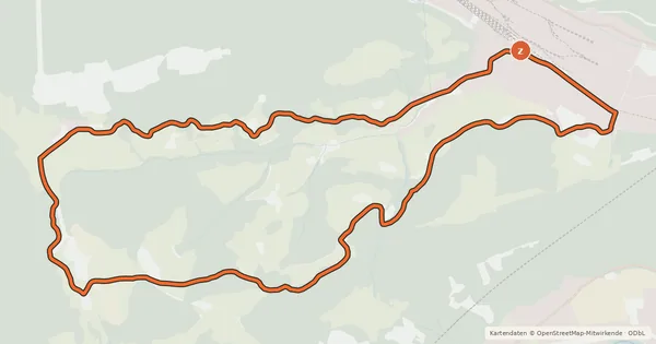 Kartenübersicht der Radroute Niederung - Tal