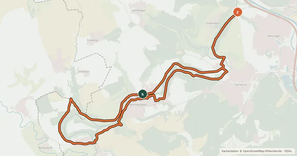Kartenübersicht der Radroute NiedtalRadweg