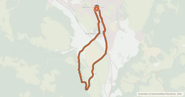 Kartenübersicht der Radroute Norbert Zettler MTB Radweg
