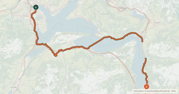 Kartenübersicht der Radroute Nord-Süd-Route