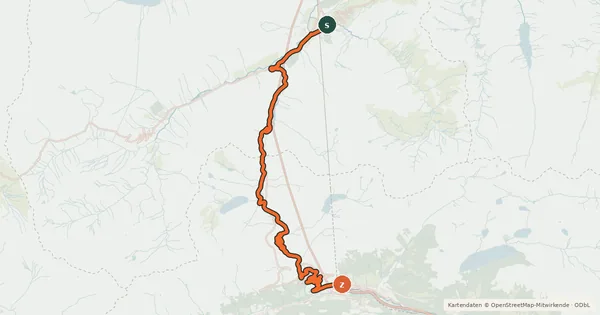 Kartenübersicht der Radroute Nord-Süd-Route