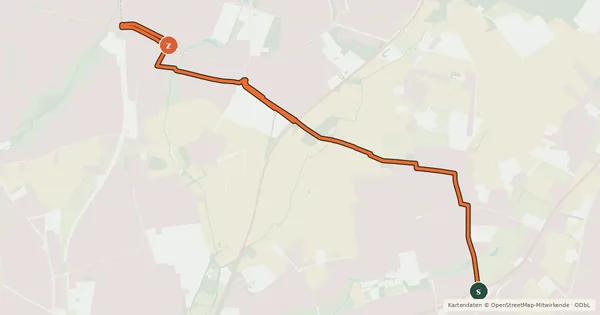 Kartenübersicht der Radroute Norderstedt Veloroute 3