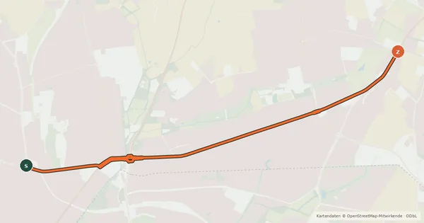 Kartenübersicht der Radroute Norderstedt Veloroute 4