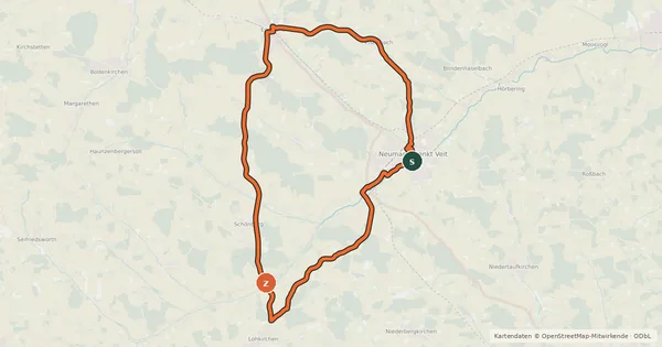 Kartenübersicht der Radroute Nordtour