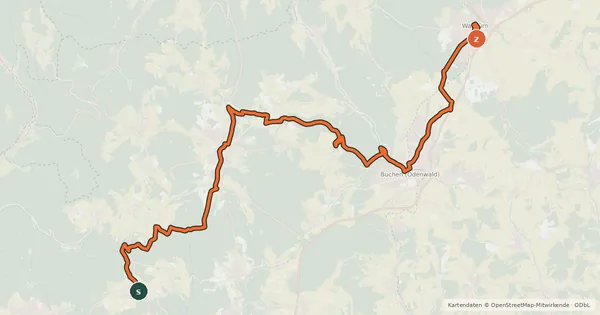 Kartenübersicht der Radroute NPNO Gravel Crossing Etappe3