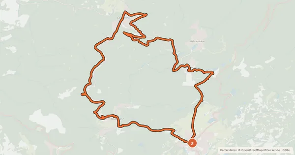 Kartenübersicht der Radroute O1 (Wild Man's-Trail)