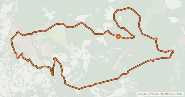 Kartenübersicht der Radroute O8 (Torfhaus-Tour II)