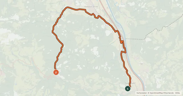 Kartenübersicht der Radroute OB 2 - Oberaudorf
