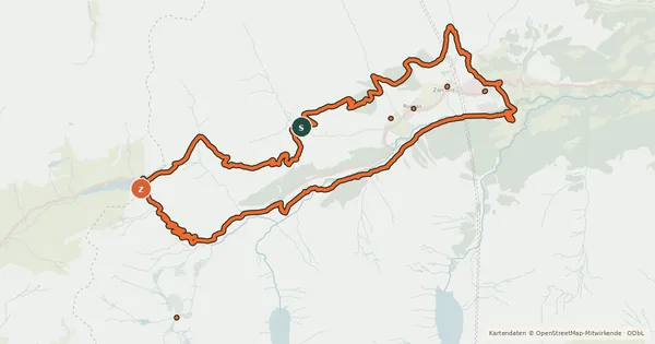 Kartenübersicht der Radroute Oberalp Bike