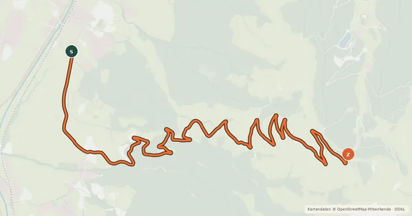 Kartenübersicht der Radroute Oberndorf Harschbichl
