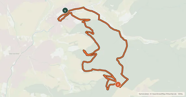 Kartenübersicht der Radroute Oberstenfeld MTB Runde