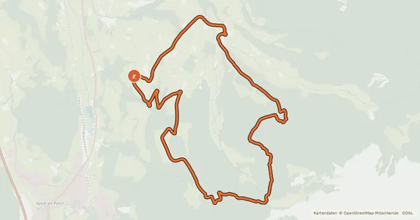 Kartenübersicht der Radroute Oberwenger Panoramaroute