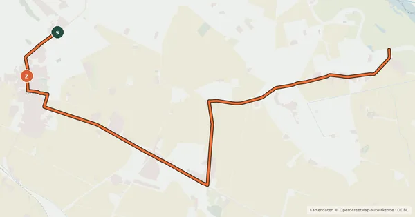 Kartenübersicht der Radroute Oderbruch Kurzroute 7