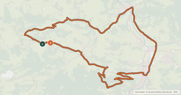 Kartenübersicht der Radroute Öko-Dorf-Strecke