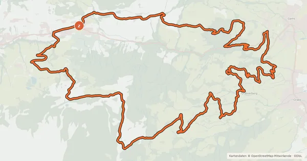 Kartenübersicht der Radroute Oelberg Bike