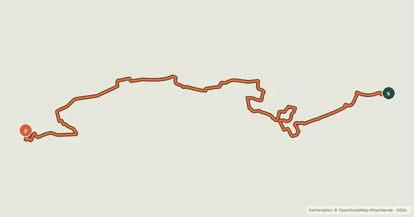 Kartenübersicht der Radroute Oranjefietsroute - 06 - Oldenzaal - Borne