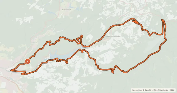 Kartenübersicht der Radroute OS1 (Hart-am-Wind-Tour)