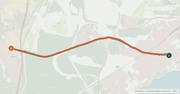 Kartenübersicht der Radroute OSL36-58