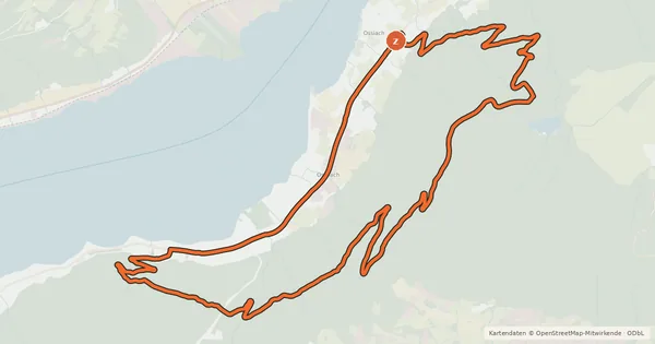 Kartenübersicht der Radroute Ossiacher Tauern Tour