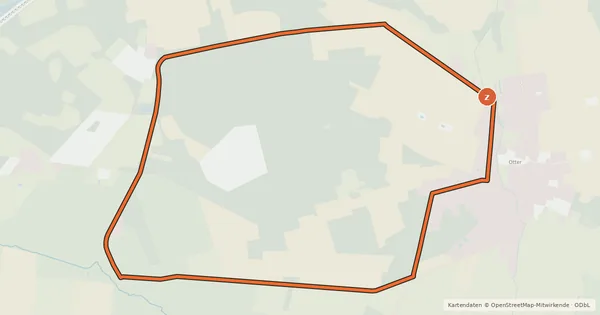 Kartenübersicht der Radroute Otterberg Radweg