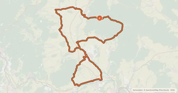 Kartenübersicht der Radroute Otto-Ubbelohde-Radweg
