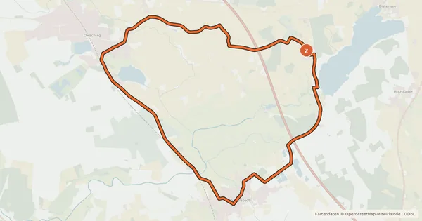 Kartenübersicht der Radroute Owschlag Runde