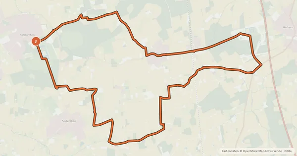 Kartenübersicht der Radroute Pättkestour 5