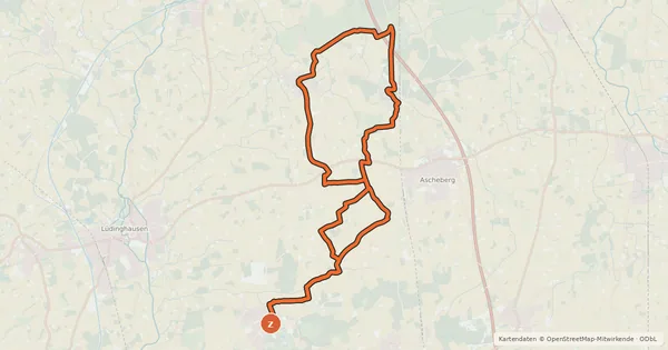 Kartenübersicht der Radroute Pättkestour 6
