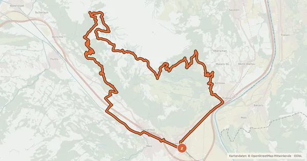 Kartenübersicht der Radroute Palfries Panoramabike