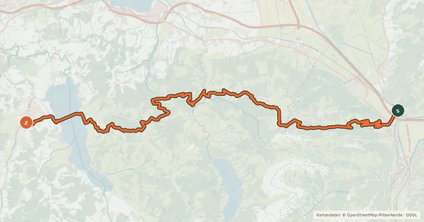 Kartenübersicht der Radroute Panorama Bike