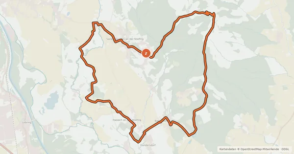 Kartenübersicht der Radroute Panorama Runde